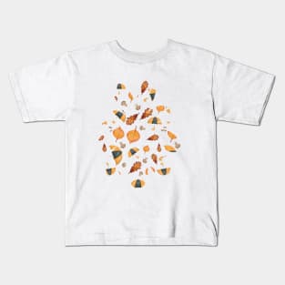 Floral Fall Vibes Kids T-Shirt